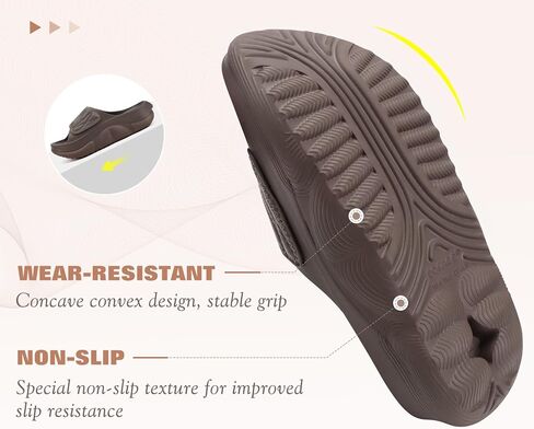 COFACE Recovery Sandals Womens 2026 Orthopedic Orthotic Plantar Fasciitis Relief Comfortable Arch Support Women's Walking Beach Slides Sandalias de Mujer Open Toe Slip On Brown Size 10 in Saudi Arabia