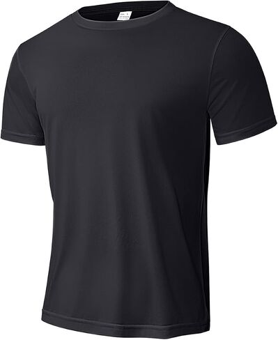 Men's Short Sleeve Crew Neck T-Shirt Breathable Slim Fit Athletic Tee for Gym Running and Daily Wear Summer Casual in Kuwait