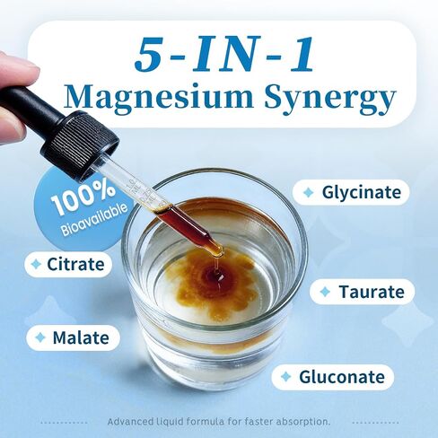 iMATCHME Liquid Magnesium Complex - High Absorption Magnesium Glycinate, Citrate & Malate Drops with L-Theanine & B12 - Supports Calm Mood, Restful Sleep & Health Muscle Function - Strawberry, 2 Fl Oz in Saudi Arabia
