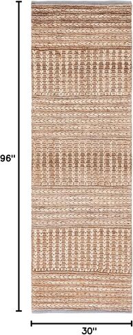 SAFAVIEH Natural Fiber Collection Runner Rug - 2'6" x 8', Natural, Handmade Farmhouse Jute, Ideal for High Traffic Areas in Living Room, Bedroom (NF960A) in Saudi Arabia