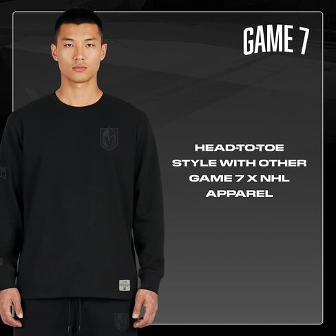 Game 7 x NHL Men's Officially Licensed Long Sleeve Classic Crew Neck Cotton T-Shirt in Saudi Arabia