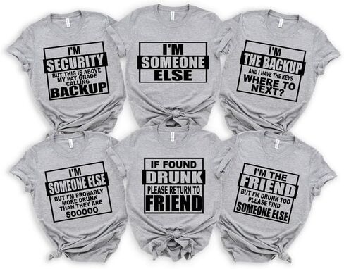 Funny Group Drinking Shirts: If Found Drunk, Matching Reunion Tees Multi in Kuwait