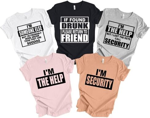 Funny Group Drinking Shirts: If Found Drunk, Matching Reunion Tees Multi in Kuwait
