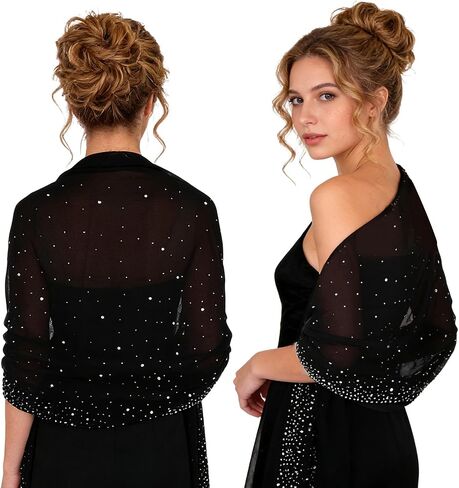 Shawl Wraps for Women Evening Dresses Elegant Rhinestone Shawls for Formal Dress Wedding Bridal Scarf in Saudi Arabia