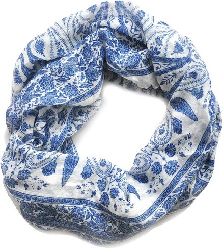 Colorful Infinity Scarf for Women Spring Summer Lightweight Printed Fashion Scarves for Travel in Saudi Arabia