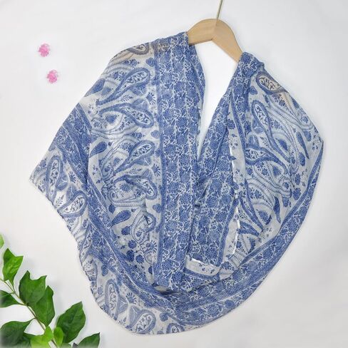 Colorful Infinity Scarf for Women Spring Summer Lightweight Printed Fashion Scarves for Travel in Saudi Arabia