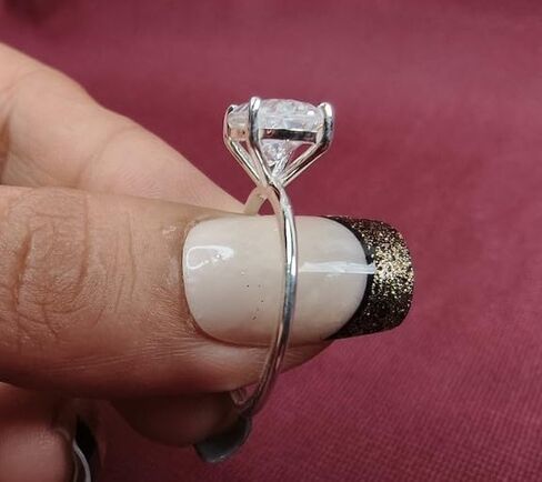 4 Ct Oval Cut diamond Solitaire Engagement Ring, 14k Moissanite Gold Plated East To West Wedding Ring,Handmade Ring, wedding Ring.Oval Engagement Ring,Gifted for hers,size 3-12 (USA) in Saudi Arabia