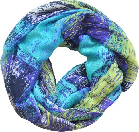 Colorful Infinity Scarf for Women Spring Summer Lightweight Printed Fashion Scarves for Travel in Saudi Arabia