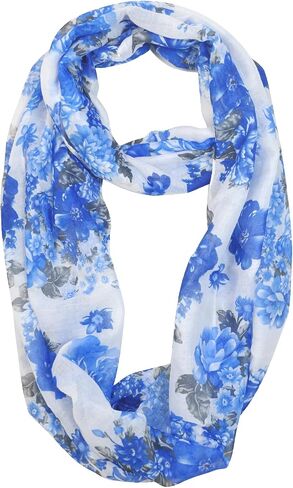 Colorful Infinity Scarf for Women Spring Summer Lightweight Printed Fashion Scarves for Travel in Saudi Arabia
