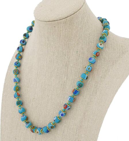 Glass Of Venice Murano Glass Mosaic Necklace - Aqua in Kuwait