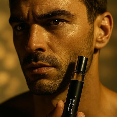 Anthology Woody Amber Perfume Oil roll on 0.3oz 9 ML | Oud Mystique | travel Perfume rollerball in Saudi Arabia