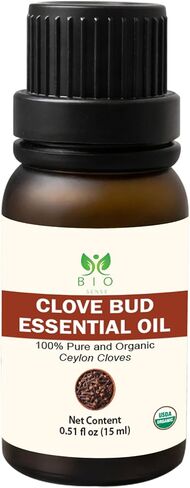 Bio sense 100% Pure Ceylon Organic Clove Bud Essential Oil, USDA Certified | 15ml (0.5 Fl Oz) | 100% Pure & Organic Clove Bud Essential Oil | Use for Diffuser and Candle Making. in Saudi Arabia
