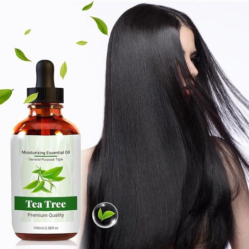 Tree Tea Essential Oil Pure, Natural, Undiluted Essential Oils for Skin Essential Oils for Diffuser Skin & Hair Care, DIY Soaps & Candles (100ml, Tea Tree) in Saudi Arabia