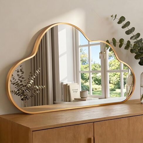 Decorative Cloud Wall Mirror with Frame for Kids' Room, Living Room, Hallway, Entryway in Saudi Arabia