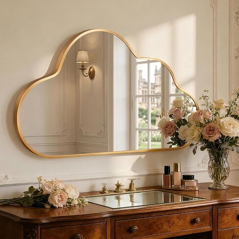 Decorative Cloud Wall Mirror with Frame for Kids' Room, Living Room, Hallway, Entryway in Saudi Arabia