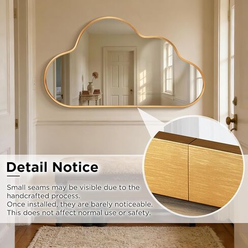 Decorative Cloud Wall Mirror with Frame for Kids' Room, Living Room, Hallway, Entryway in Saudi Arabia