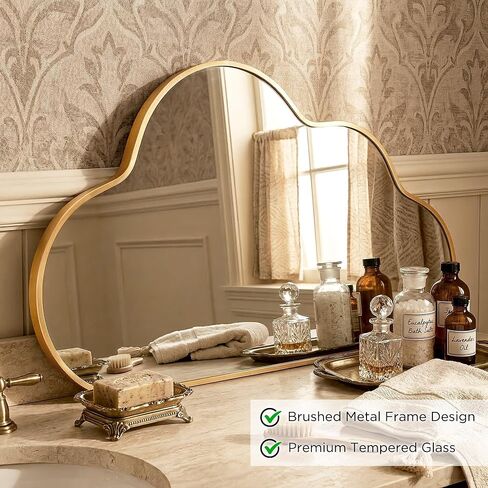 Decorative Cloud Wall Mirror with Frame for Kids' Room, Living Room, Hallway, Entryway in Saudi Arabia