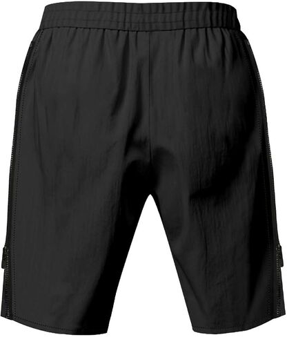 Men's Snap Tear Away Athletic Shorts Side Zipper Chino Shorts Drawstring Elastic Waist Vacation Shorts with Pockets in Saudi Arabia