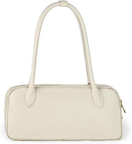 Italian Genuine Calf Leather Bag for Women with Top Handles and Zippered Top | Rectangular Shoulder Boston Purse in Saudi Arabia