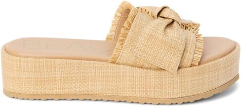 BEACH by Matisse Womens Sunda Platform Slide Casual Sandals Casual Mid Heel 2-3" - Beige in Kuwait