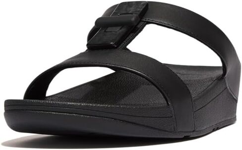 شبشب نسائي من FitFlop مصنوع من الجلد على شكل حرف H بقفل من الراتنج in Kuwait