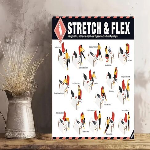 No Equipment Ab Exercises Diagram Vintage Rustic Canvas Wall Art - 12x18in Unframed Poster- Idea Gift For Home & Office Decor for Living Room, Bedroom, Kitchen & Cafe in Kuwait