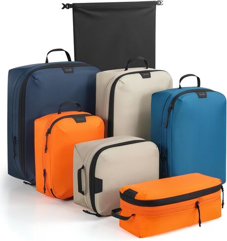Tolaccea Travel Packing Cubes Set for 24" Suitcase Compression Organizer | Ripstop Nylon | Color-Coded Organization | Compression Storage System | Easy Sorting for Family & Shared Luggage | 7 PCS Set in Saudi Arabia