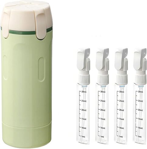 4 in 1 Travel Dispenser, 4 Pack 1OZ/30ML Travel Bottles with Stickers for Toiletries, Leak Proof Travel Size Containers, Portable for Shampoo Lotion Conditioner Cream Green in Saudi Arabia