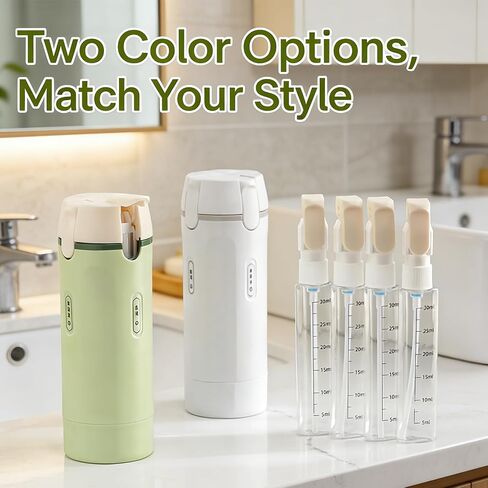 4 in 1 Travel Dispenser, 4 Pack 1OZ/30ML Travel Bottles with Stickers for Toiletries, Leak Proof Travel Size Containers, Portable for Shampoo Lotion Conditioner Cream Green in Saudi Arabia