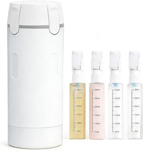 4 in 1 Travel Dispenser Bottle, 4 Pack 30ML Travel Bottles for Toiletries, Refillable, Leak Proof, Portable, for Travel, Camping, Business Trip, for Face Wash, Body Wash, Lotion, Toner (Green) in Saudi Arabia