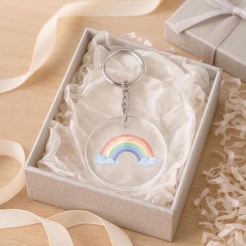 10Pcs Acrylic Keychain Blanks for Vinyl Clear Blank Circle Acrylic with Key Ring Transparent Keychain Pieces For DIY, Crafting & Vinyl Projects in Saudi Arabia