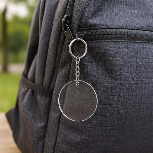 10Pcs Acrylic Keychain Blanks for Vinyl Clear Blank Circle Acrylic with Key Ring Transparent Keychain Pieces For DIY, Crafting & Vinyl Projects in Saudi Arabia