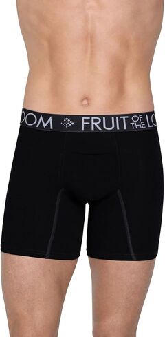 سراويل بوكسر رجالي من Fruit of the Loom مكونة من 5 قطع، مزيج قطني مسامي للأداء ومبرد مقاس XL in Kuwait