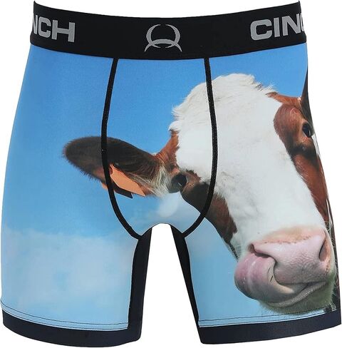 Cinch Men's 6 Inch Cow Boxer Brief Multi XL in Kuwait