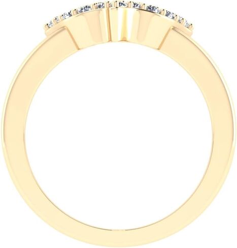 Alpha Kappa Alpha Rings for Women,925 Sterling Silver Gold Ivy Leaf Ring with White Cubic Zirconia(AKA-R015-Gold) in Saudi Arabia