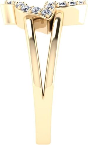Alpha Kappa Alpha Rings for Women,925 Sterling Silver Gold Ivy Leaf Ring with White Cubic Zirconia(AKA-R015-Gold) in Saudi Arabia