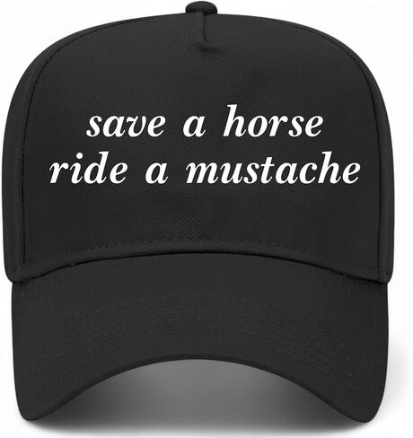 حفظ ركوب الخيل وقبعة الشارب | قبعة سائق الشاحنة الكلاسيكية الممتعة القابلة للتعديل Snapback للرجال والنساء in Kuwait