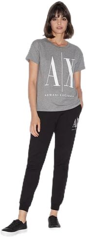 تيشيرت نسائي من Armani Exchange بشعار Icon Project Boyfriend Fit Crewneck in Kuwait