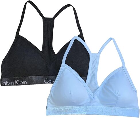 Calvin Klein Women's Lightly Lined V-Neck Racerback Bralette 2 Pack in Saudi Arabia