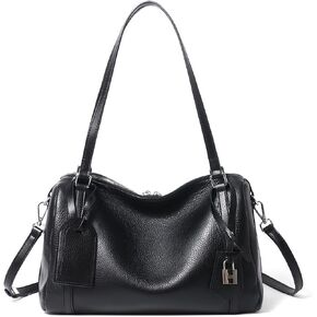 Dreubea Womens Soft Leather Tote Bag Big Capacity Soft Hobo Shoulder Handbag for Work Commute Travel | Leather in Saudi Arabia