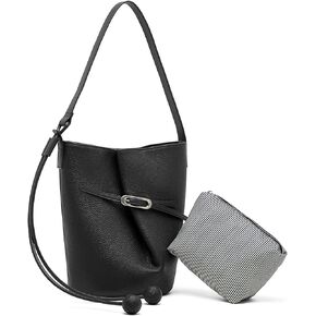 Genuine Leather Bucket Bag for Women | Genuine Leather, Adjustable Strap, Removable Inner Pouch, Magnetic Closure, Everyday, Work, Commuting, Short Trip, Gift in Saudi Arabia