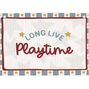 Long Live Playtime Banner Playroom Wall Decor for Kidroom 30"x20" in Saudi Arabia