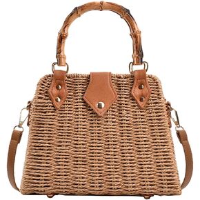 Women Straw Tote Bag Summer Beach Crossbody Bag Top-handle Woven Shoulder Handbag Vintage Vacation Purse in Saudi Arabia