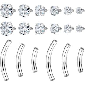الحاجب ثقب المجوهرات الجراحية الصلب الرخ ثقب المجوهرات العمودي Labret الشفاه المجوهرات منحني الحديد حلقات الحاجب الصغيرة الأذن السرة حلقة زر البطن الصغيرة للنساء الرجال 16 جرام 6 مم / 8 مم / 10 مم in Kuwait