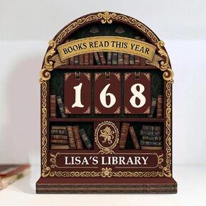 7'' Books Read This Year Counter Book Lovers Gifts for Women Readers, Books I Have Read This Year Sign, Bookworm Gift, Fantasy Reader Gifts, Reading Accessories Tracker Sign, Book Club Gifts Ideas in Saudi Arabia