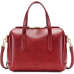 Vegan Leather Vintage Boston Bag For Women Top Handle Satchel Retro Crossbody Shoulder Purse Handbag in Saudi Arabia