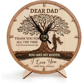 HYPERI Fathers Day Dad Gifts from Daughter, Son, Unique Dad Clock for Dad Who Wants Nothing, Happy Birthday Presents for Elderly Papa, Grandpa, Sentimental Gift Idea in Saudi Arabia