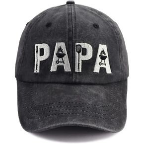 Grill Papa Hats, BBQ Accessories for Dad Father Grandpa Gifts, Adjustable Embroidered Cotton Men Baseball Caps in Saudi Arabia