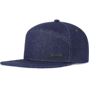 FEINION Retro Denim-Style Flat Brim Baseball Cap Streetwear Snapback Hat for Man Woman in Saudi Arabia