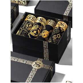 Gift Boxed Men's Underwear Boxer Briefs, Ice Silk Trunks Underpants, Moisture Wicking Breathable Luxury Black Gold in Saudi Arabia
